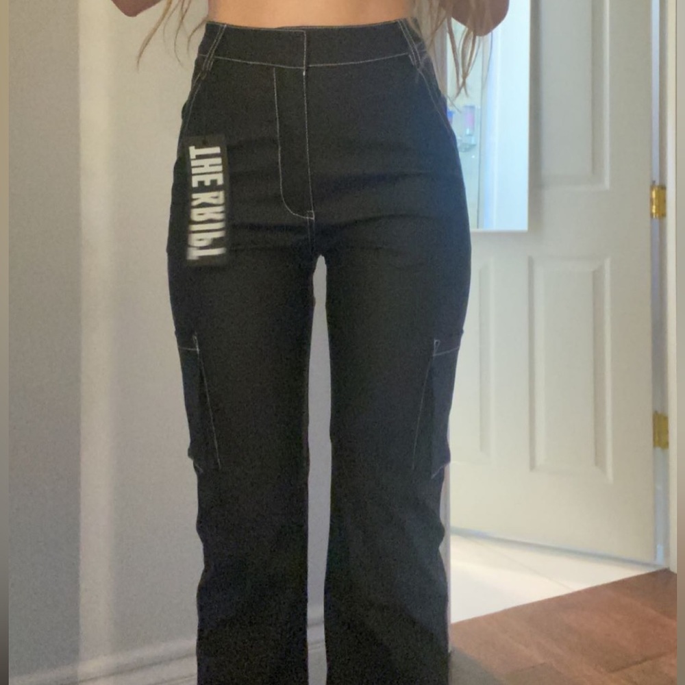 Black flare pants